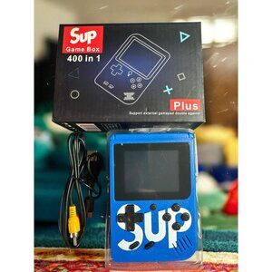 Sup Game Box Plus Retro Handheld Console 400 In 1 With AV Cable & Charger Blue